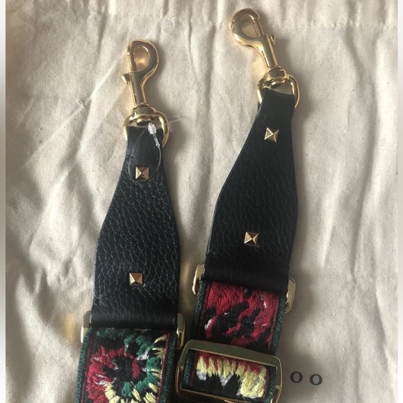 Valentino Guitar Strap - Tie Dye Rasta Jamaican Rockstud - Picture 11 of 11